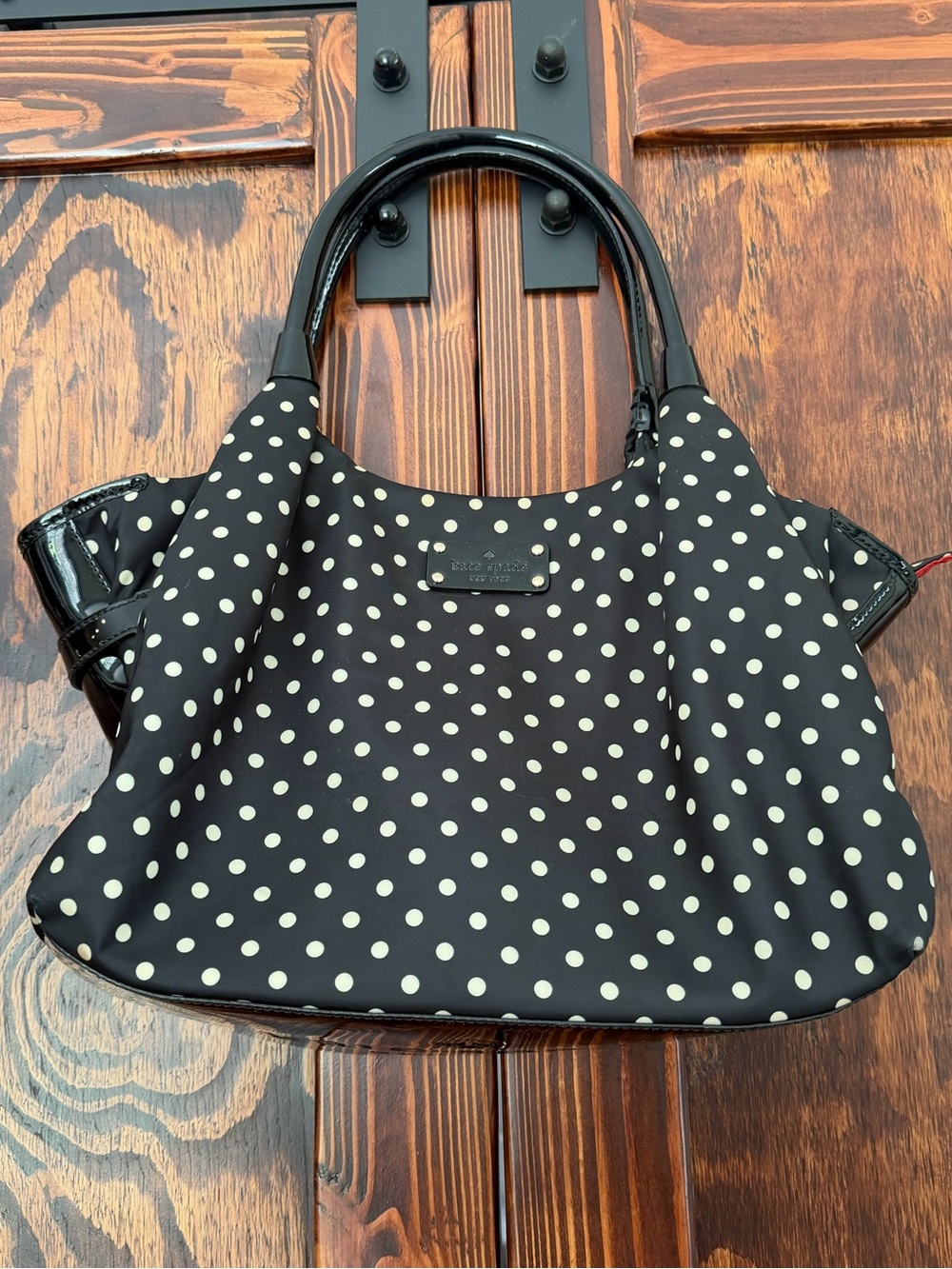 Kate Spade Stevie Classic Spot Nylon Polka Dot Shoulder Bag Tote